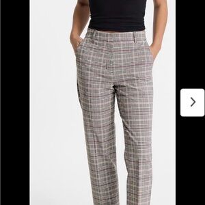 Express Women's Gray Plaid Trousers